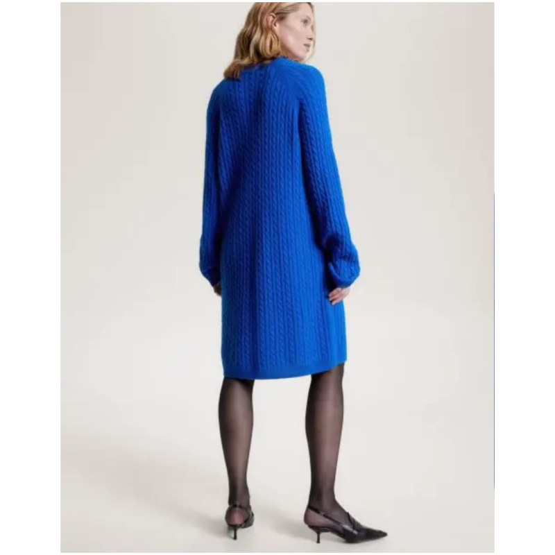 TOMMY HILFIGER SOFT WOOL AO CABLE C-NK DRESS
